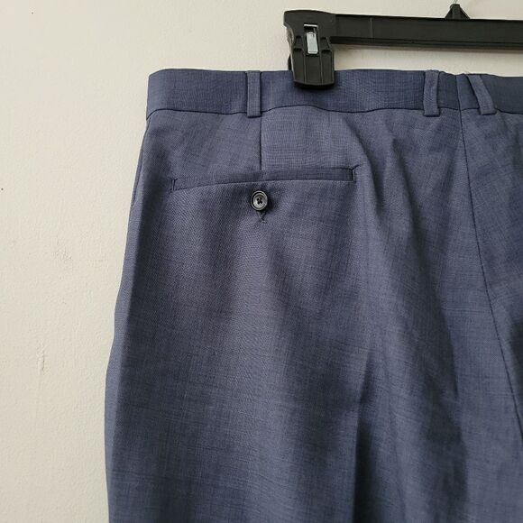 Kenneth Cole Dress Pants Blue 48R 42W Wool - Picture 6 of 10